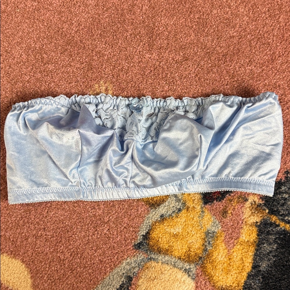 VINTAGE LINGERIE BRA STRAPLESS SATIN